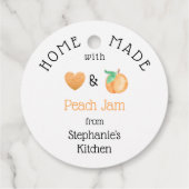 Personalisierte hausgemachte Peach Jam Rustic Kraf Geschenkanhänger (Rückseite)