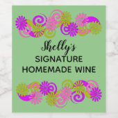 Personalisierte hausgemachte Signatur Favoritenwei Weinetikett (Einzelnes Label)
