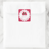 Personalisierte hausgemachte Tomatensauce Jar Squa Quadratischer Aufkleber (Tasche)