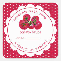 Personalisierte hausgemachte Tomatensauce Jar Squa