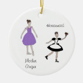 Personalisierte Haushaltshilfe/Blume/Marzipan Nutc Keramik Ornament (Vorne)