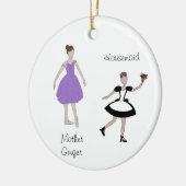 Personalisierte Haushaltshilfe/Blume/Marzipan Nutc Keramik Ornament (Links)