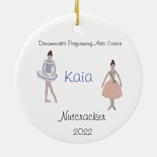 Personalisierte Haushaltshilfe/Blume/Marzipan Nutc Keramik Ornament (Hinten)