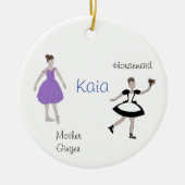 Personalisierte Haushaltshilfe/Blume/Marzipan Nutc Keramik Ornament (Vorne)