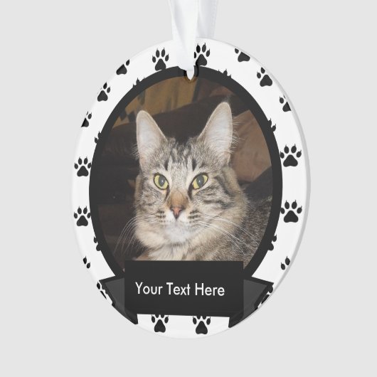 Personalisierte Hauskatze Ornament (Vorderseite)