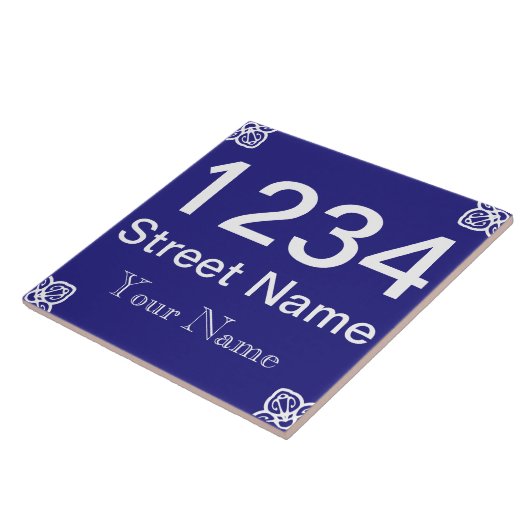 Personalisierte Hausnummer Fliese (Seite)