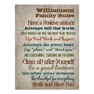 Personalisierte Hausordnung Poster