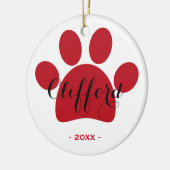 Personalisierte Haustier-Feiertagsverzierung | Keramik Ornament (Links)