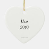 Personalisierte Haustier-Foto-Herz-Verzierung Keramikornament (Hinten)