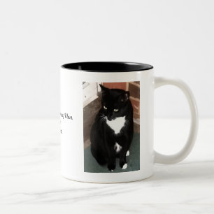 Personalisierte Haustier-Foto-Schablonen-Tasse Zweifarbige Tasse