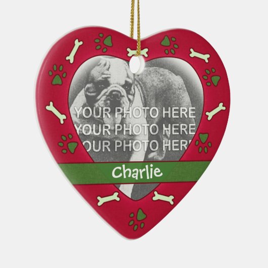 Personalisierte Haustier-Foto-Verzierung Keramikornament (Rechts)