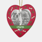 Personalisierte Haustier-Foto-Verzierung Keramikornament (Links)