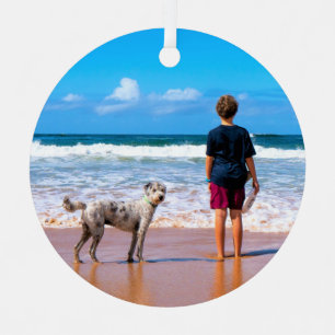 Personalisierte Haustier-Foto-Weihnachtsbaumanhäng Ornament Aus Metall