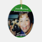 Personalisierte Haustier Verzierung-Erinnerung Keramikornament (Rechts)