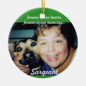 Personalisierte Haustier Verzierung-Erinnerung Keramikornament (Vorne)