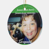 Personalisierte Haustier Verzierung-Erinnerung Keramikornament (Links)