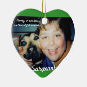 Personalisierte Haustier-Verzierungen - Doppeltes Keramikornament (Rechts)