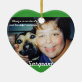 Personalisierte Haustier-Verzierungen - Doppeltes Keramikornament (Vorne)