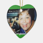 Personalisierte Haustier-Verzierungen - Doppeltes Keramikornament (Links)