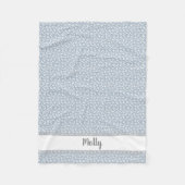 Personalisierte Haustierdecke - Paw-Druckknochen Fleecedecke (Vorderseite)