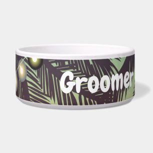 Personalisierte Haustiere Bowls Beach Sunset Palm Napf