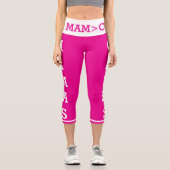 Personalisierte Haustiere Mamas Katzen Hochwaiste Capri Leggings (Vorderseite)