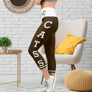 Personalisierte Haustiere Mamas Katzen Hochwaiste  Capri Leggings