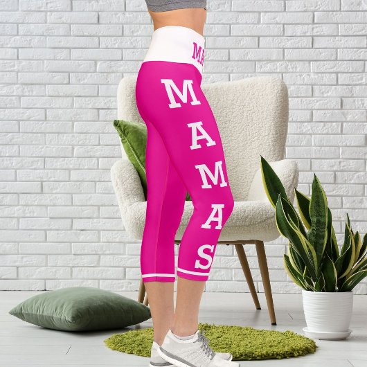 Personalisierte Haustiere Mamas Katzen Hochwaiste  Capri Leggings