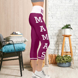 Personalisierte Haustiere Mamas Katzen Hochwaiste  Capri Leggings
