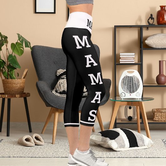 Personalisierte Haustiere Mamas Katzen Hochwaiste Capri Leggings