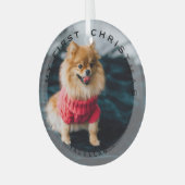 Personalisierte Haustiere mein erstes Weihnachtsgl Ornament Aus Glas (Vorderseite links)