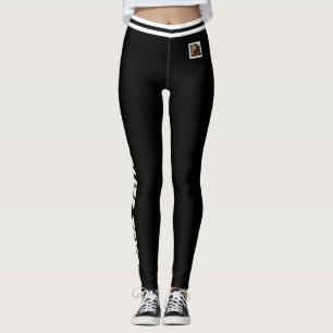 Personalisierte Haustierliebhaber Weiße und schwar Leggings
