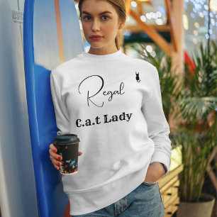 Personalisierte Haustierliebhaberin Weiß und Schwa Sweatshirt