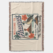Personalisierte Hawaii-Wurfdecke Decke (Vorderseite Vertikal)