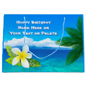 Personalisierte hawaiische Geschenk-Taschen Große Geschenktüte (Vorderseite)