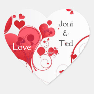 Personalisierte Heart Stickers