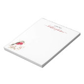 Personalisierte Hearthlight-Notizen Winter-Robin-V Notizblock (Rotiert)