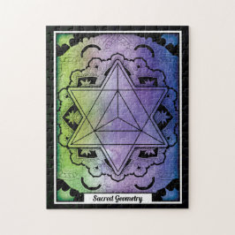 Personalisierte Heilige Geometrie Tetrahedron Puzzle