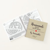Personalisierte Heimat mit Liebe Rezept-Notebook Notizblock (Innenseite)
