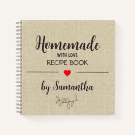 Personalisierte Heimat mit Liebe Rezept-Notebook Notizblock