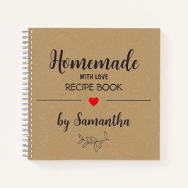 Personalisierte Heimat mit Liebe Rezept-Notebook Notizblock
