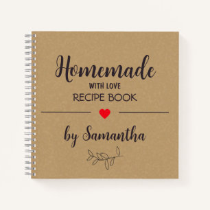 Personalisierte Heimat mit Liebe Rezept-Notebook Notizblock