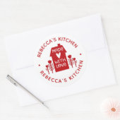 Personalisierte Heimat mit Liebe Runder Aufkleber (Umschlag)