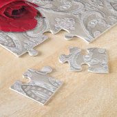 Personalisierte Heirat-Antrag-Spitze u. Rote Rosen Puzzle (Seite)