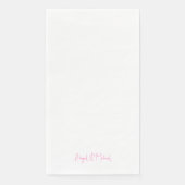 Personalisierte Heiße Rosa Hochzeit Serviette (Vorderseite)