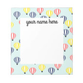 Personalisierte Heißluftballon Notepad Notizblock (Vorderseite)
