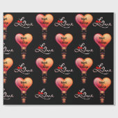 Personalisierte Heißluftballons Geschenkpapier (Flach)