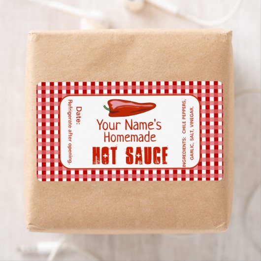 Personalisierte Heißsauce-Etiketten für selbst her (Insitu)