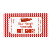 Personalisierte Heißsauce-Etiketten für selbst her (Vorne)