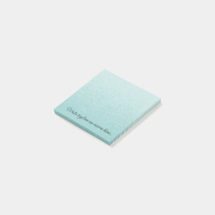 Personalisierte hell türkis Schrift Post-it Klebez Klebezettel